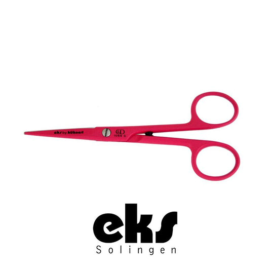 EKS Solingen - Chiroform Handle, 1 Micro Serrated Edge, 5.0" Pink Enamel Finish Hairdressing Scissors