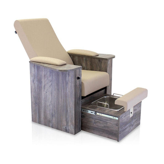 REM Natura Pedicure Pedi-Spa Chair with Stainless Steel Basin & Cover