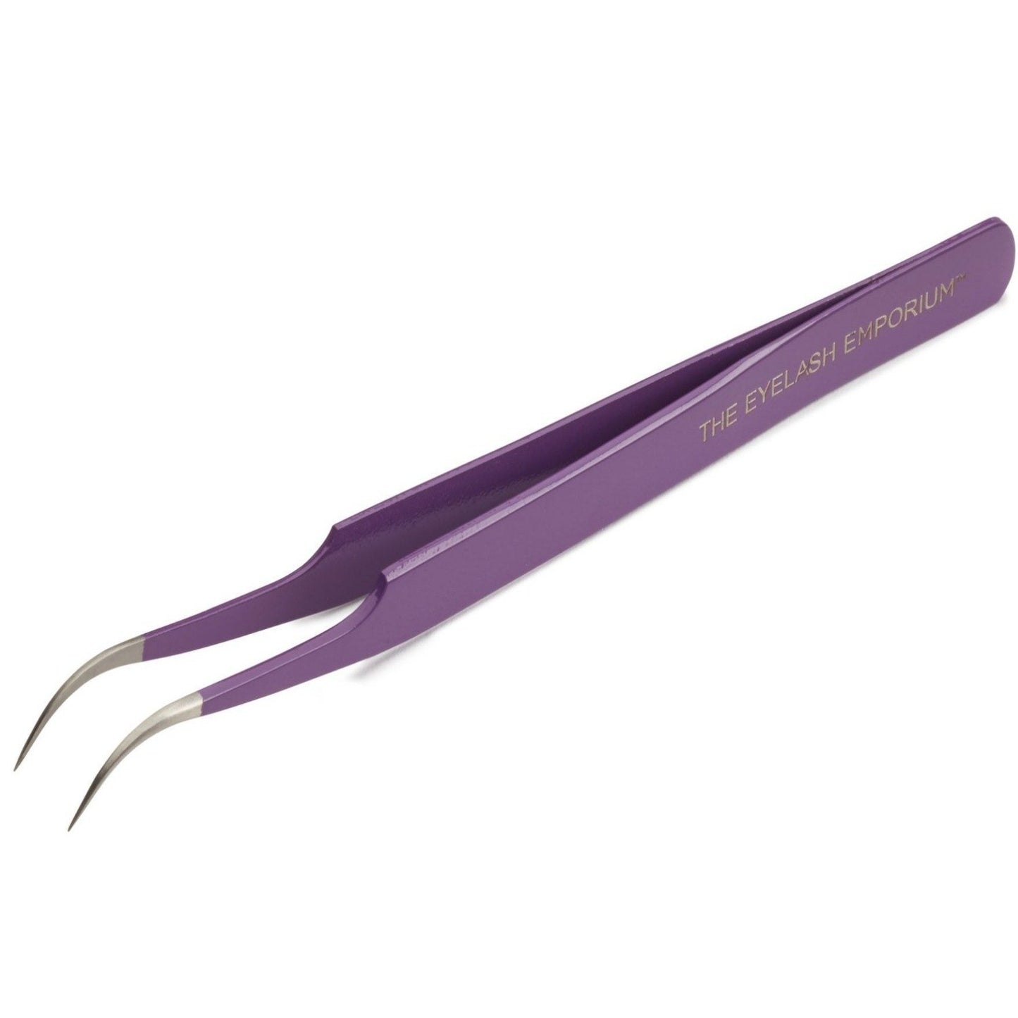 The Eyelash Emporium Camera Angle Individual Curved Tweezers - Purple (SHOP)