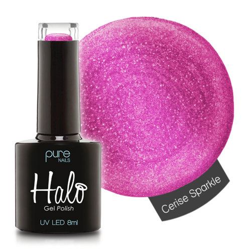 Halo Gel Nail Polish - 8ml Cerise Sparkle (SHOP)