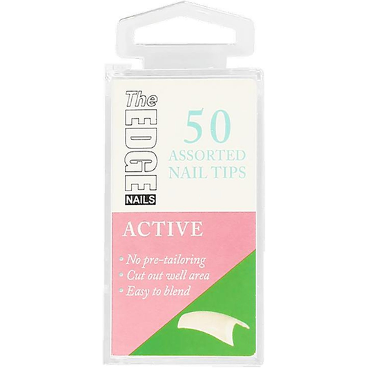 The Edge Active Nail Tips - Boxes of 50 Tips - Size 3