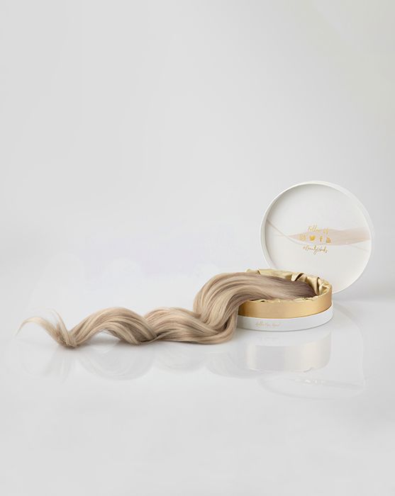 18" Double Hair Set Clip-in Extensions - Pure Platinum