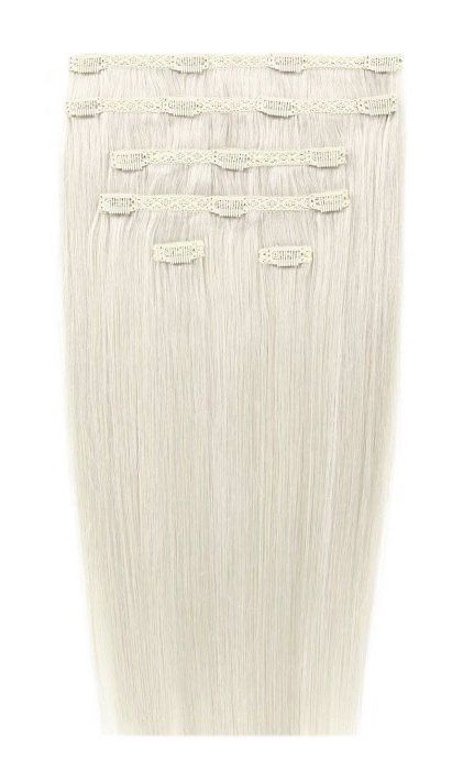 22" Double Hair Set Clip-in Extensions - Ivory