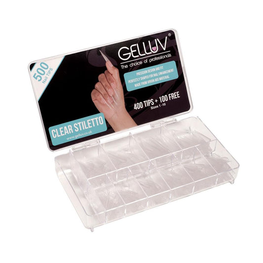 Gelluv Clear Stilletto Nail Tips x500