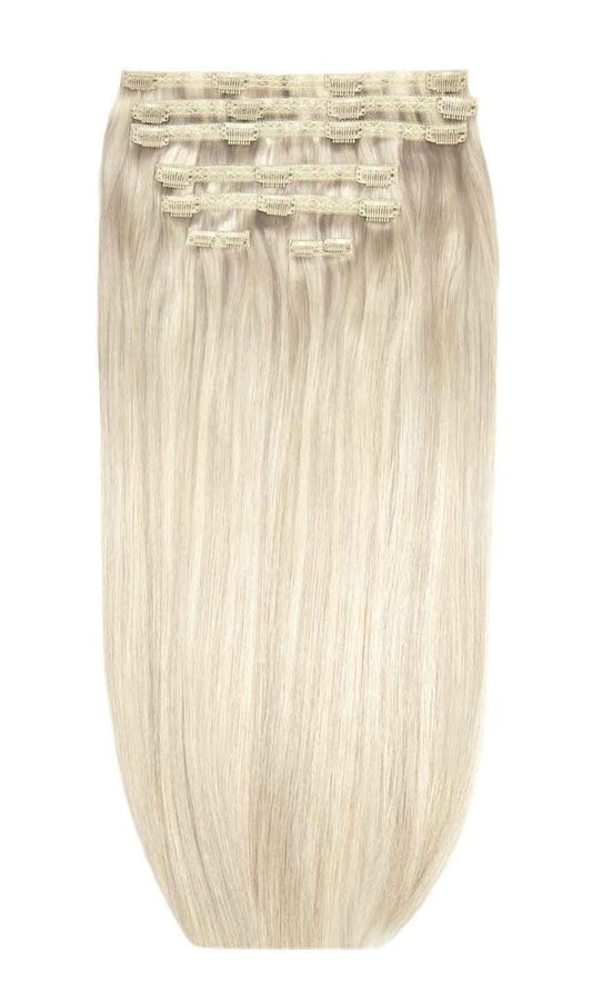 26" Double Hair Set Clip-In Extensions - Iced Blonde