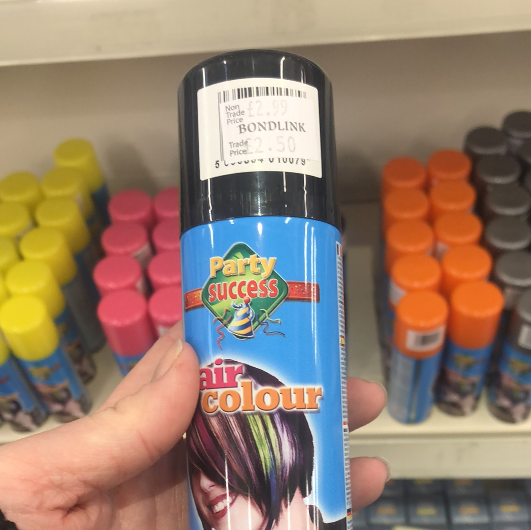 Party success colour hairspray 125ml black (SHOP)
