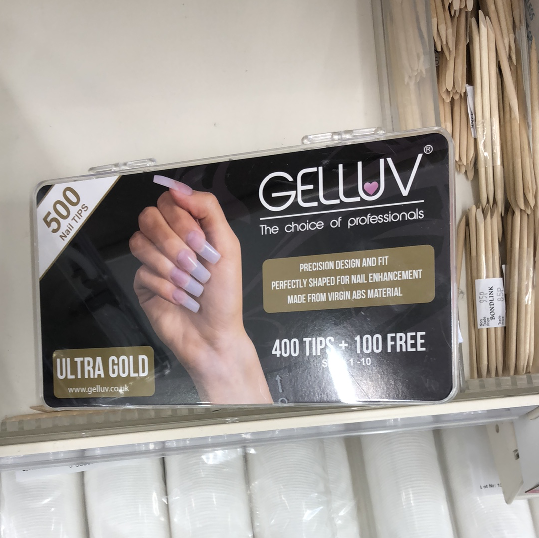 Gelluv Ultra Gold Nail Tips x500 (SHOP)