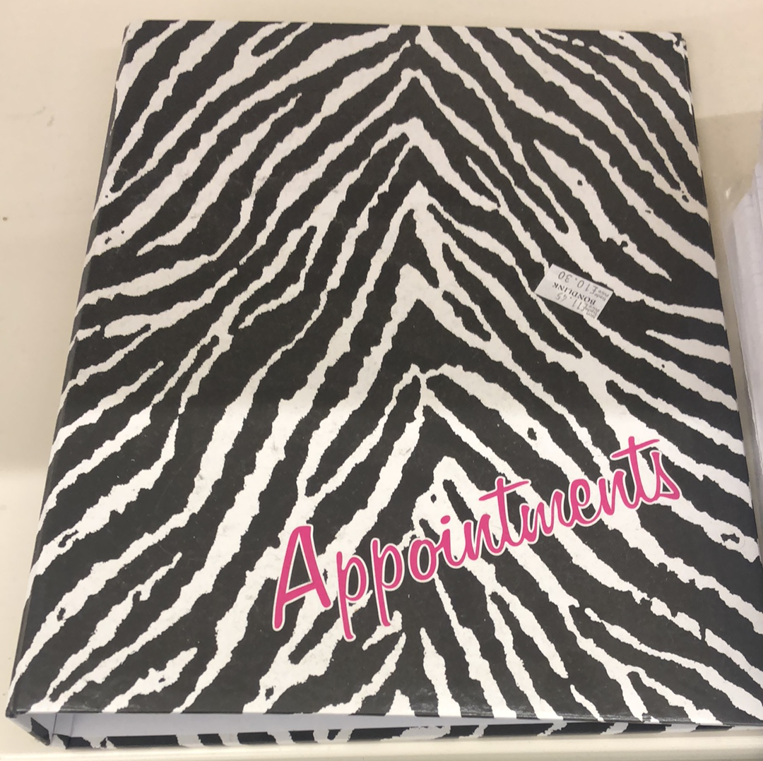 Zebra appointment folder (SHOP)