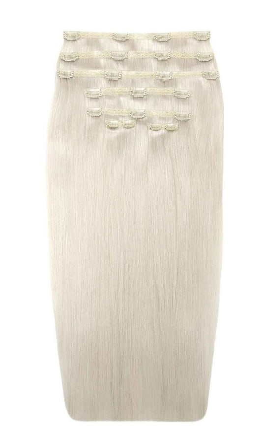 26" Double Hair Set Clip-In Extensions - Ivory