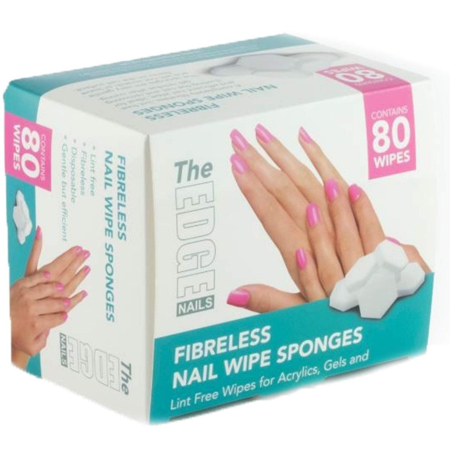 The Edge Lint Free Fibreless Nail Wipe Sponges - 80 Pack (SHOP)
