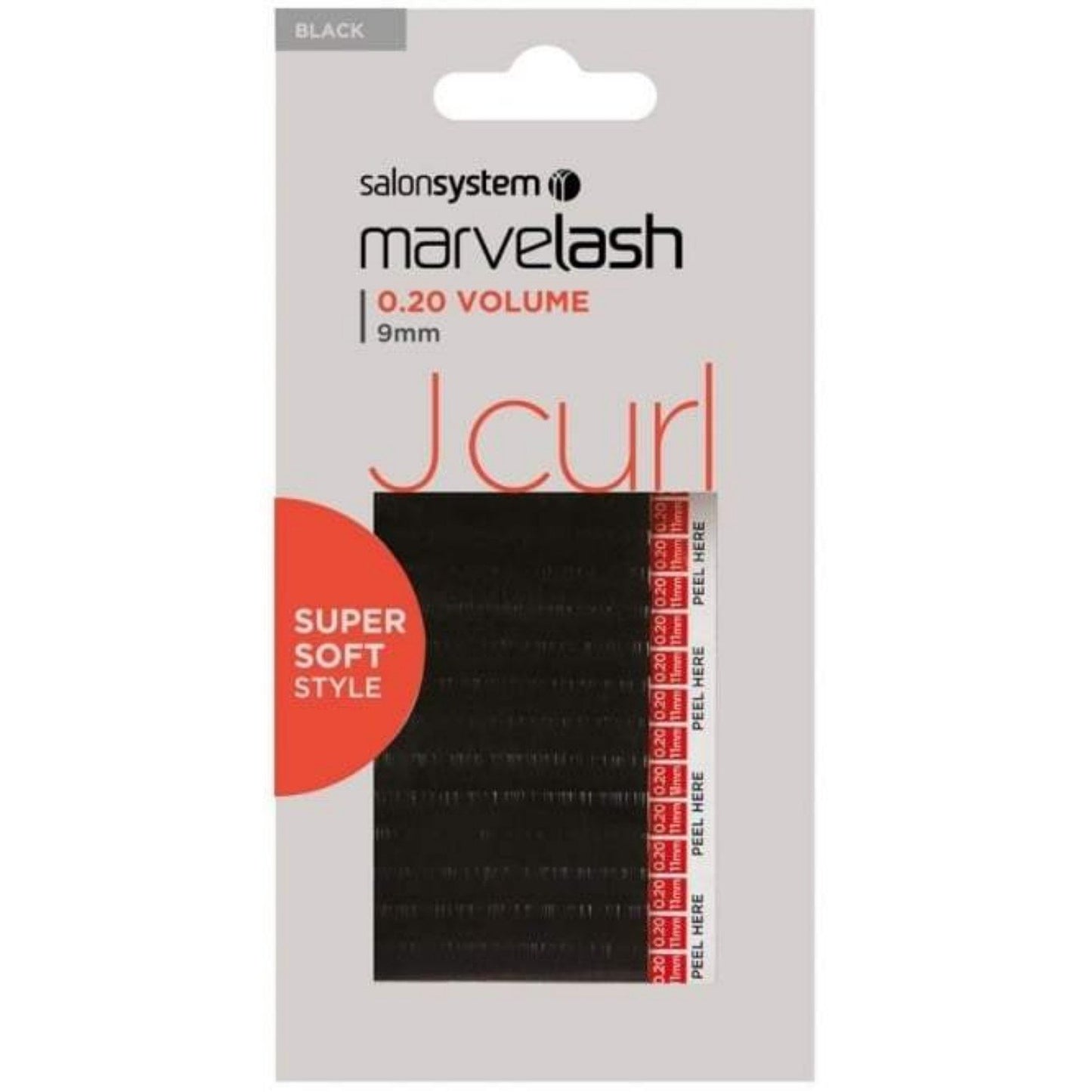 Salon System Marvelash J Curl 0.20 9mm J Curl (Super Soft Style) (SHOP)